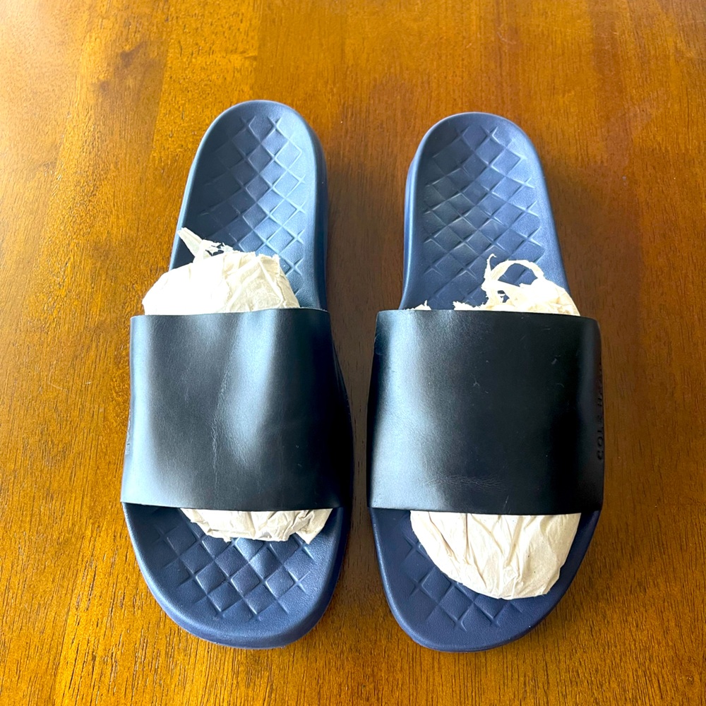 Cole Haan Black Slide Sandals
